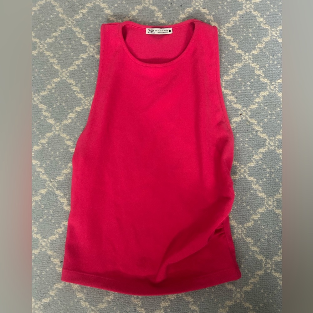 Zara Bright Pink Sleeveless Top